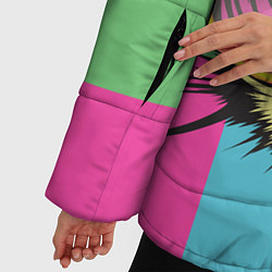 Куртка зимняя женская Поп-арт котик, цвет: 3D-черный — фото 2