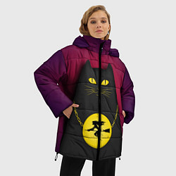 Куртка зимняя женская Кот Бегемот, цвет: 3D-черный — фото 2