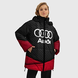 Куртка зимняя женская Audi: Grey Carbon, цвет: 3D-черный — фото 2