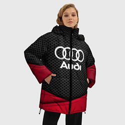 Куртка зимняя женская Audi: Grey Carbon, цвет: 3D-светло-серый — фото 2
