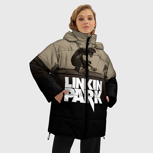 Женская зимняя куртка Linkin Park: Meteora / 3D-Красный – фото 3