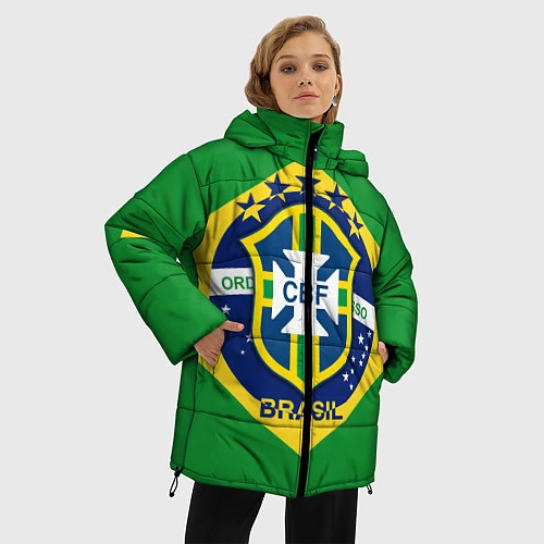 Женская зимняя куртка CBF Brazil / 3D-Красный – фото 3