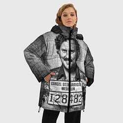 Куртка зимняя женская Пабло Эскобар, цвет: 3D-черный — фото 2