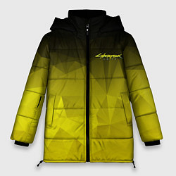 Куртка зимняя женская Cyberpunk 2077: Yellow Poly, цвет: 3D-черный
