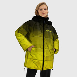 Куртка зимняя женская Cyberpunk 2077: Yellow Poly, цвет: 3D-красный — фото 2