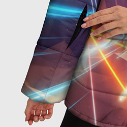Куртка зимняя женская Cyberpunk 2077: Neon Lines, цвет: 3D-черный — фото 2