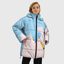 Куртка зимняя женская Голубая заливка, цвет: 3D-красный — фото 2