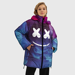 Куртка зимняя женская Marshmello: Smoke Smile, цвет: 3D-черный — фото 2