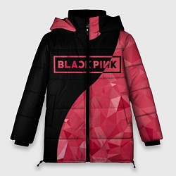 Куртка зимняя женская Black Pink: Pink Polygons, цвет: 3D-светло-серый