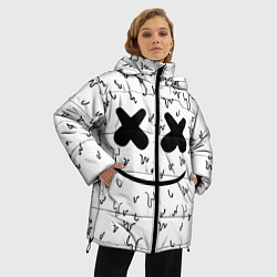 Куртка зимняя женская Marshmello: Liquid Face, цвет: 3D-черный — фото 2