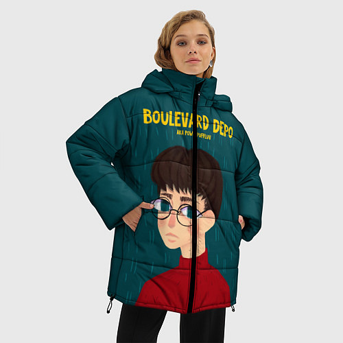 Женская зимняя куртка Boulevard Depo / 3D-Красный – фото 3