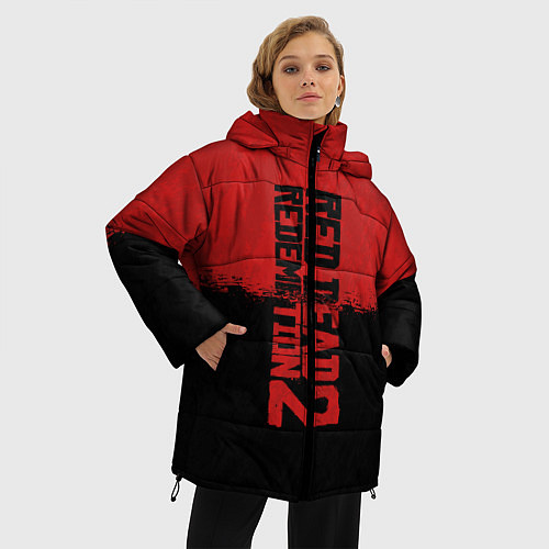 Женская зимняя куртка RDD 2: Red & Black / 3D-Красный – фото 3