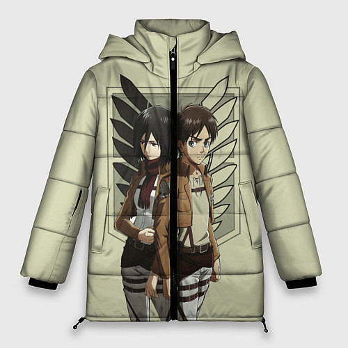 Женская зимняя куртка Атака Титанов / 3D-Светло-серый – фото 1
