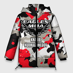 Куртка зимняя женская Khabib Nurmagomedov: Red Camo, цвет: 3D-черный