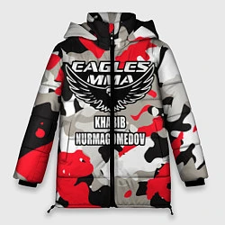 Куртка зимняя женская Khabib Nurmagomedov: Red Camo, цвет: 3D-черный