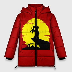 Куртка зимняя женская Гомер и барт, цвет: 3D-черный