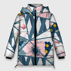 Куртка зимняя женская Нежная геометрия, цвет: 3D-красный