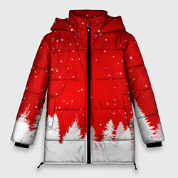 Куртка зимняя женская Christmas pattern, цвет: 3D-красный