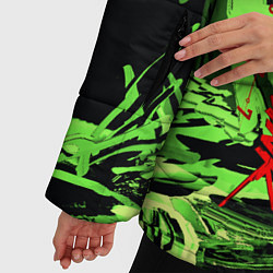 Куртка зимняя женская Cyberpunk 2077: Green Breaks, цвет: 3D-черный — фото 2