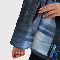 Куртка зимняя женская Cyberpunk 2077, цвет: 3D-светло-серый — фото 2