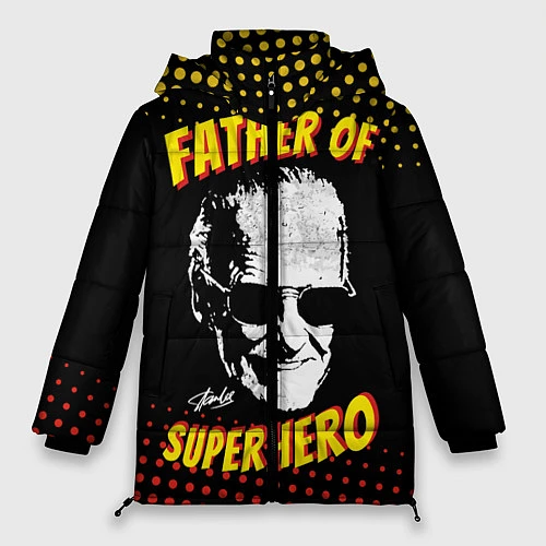 Женская зимняя куртка Stan Lee: Father of Superhero / 3D-Светло-серый – фото 1
