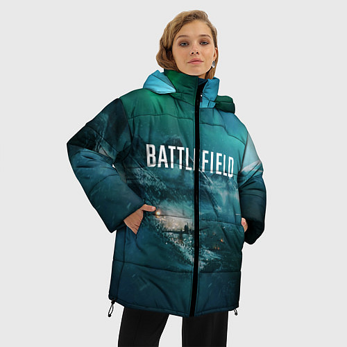 Женская зимняя куртка Battlefield: Sea Force / 3D-Красный – фото 3