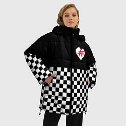 Куртка зимняя женская ФРЕНДЗОНА: ЧБ, цвет: 3D-черный — фото 2