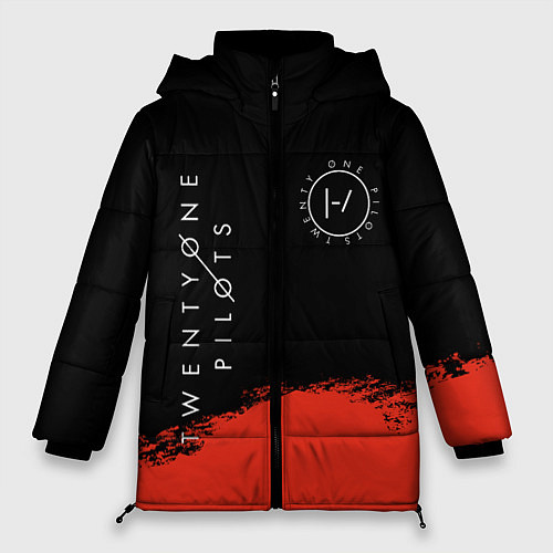Женская зимняя куртка 21 Pilots: Red & Black / 3D-Светло-серый – фото 1