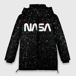 Куртка зимняя женская NASA: Space Glitch, цвет: 3D-черный
