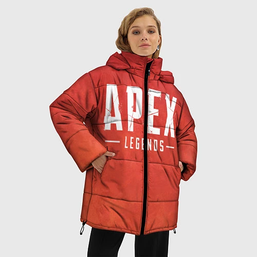 Женская зимняя куртка Apex Legends: Red Logo / 3D-Красный – фото 3