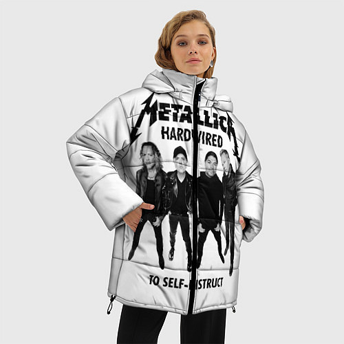 Женская зимняя куртка Metallica: Hardwired / 3D-Красный – фото 3