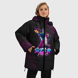 Куртка зимняя женская JoJo: Star Platinum, цвет: 3D-черный — фото 2