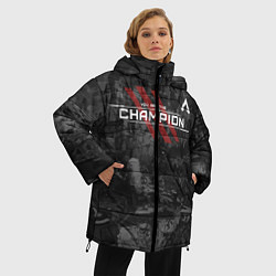 Куртка зимняя женская You Are The Champion, цвет: 3D-черный — фото 2