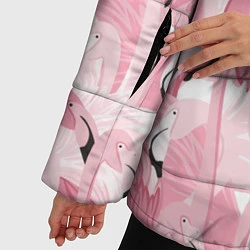 Куртка зимняя женская Розовый фламинго, цвет: 3D-красный — фото 2