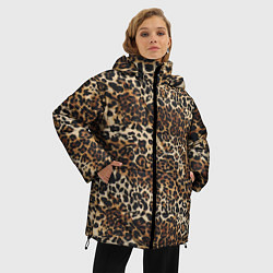 Куртка зимняя женская Шкура леопарда, цвет: 3D-светло-серый — фото 2