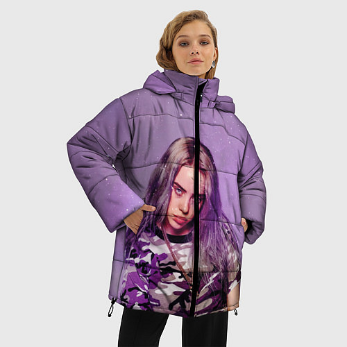 Женская зимняя куртка Billie Eilish: Violet Fashion / 3D-Красный – фото 3