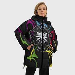 Куртка зимняя женская Сила Ведьмака, цвет: 3D-красный — фото 2