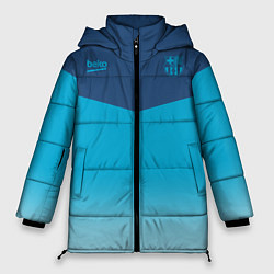 Куртка зимняя женская FC Barcelona - Windrunner 2022, цвет: 3D-светло-серый