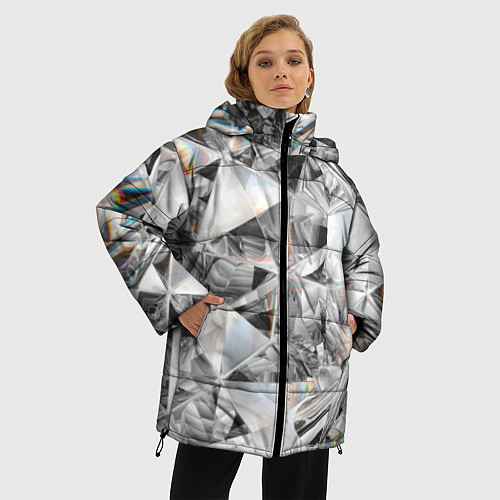 Женская зимняя куртка Бриллиантовый блеск / 3D-Светло-серый – фото 3