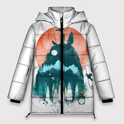 Куртка зимняя женская Лесной Тоторо, цвет: 3D-черный