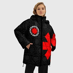 Куртка зимняя женская RED HOT CHILI PEPPERS, цвет: 3D-красный — фото 2