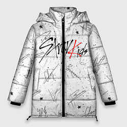 Куртка зимняя женская STRAY KIDS АВТОГРАФЫ, цвет: 3D-красный