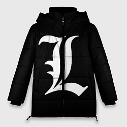 Куртка зимняя женская DEATH NOTE ТЕТРАДЬ СМЕРТИ L, цвет: 3D-черный