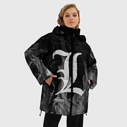 Куртка зимняя женская L letter flame gray, цвет: 3D-красный — фото 2