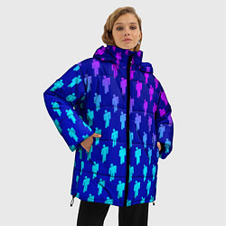 Куртка зимняя женская Billie Eilish: Violet Pattern, цвет: 3D-черный — фото 2