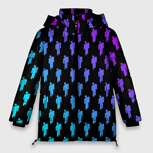 Женская зимняя куртка Billie Eilish: Neon Pattern / 3D-Светло-серый – фото 1