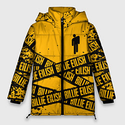 Куртка зимняя женская BILLIE EILISH: Yellow Tape, цвет: 3D-черный
