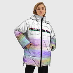 Куртка зимняя женская BILLIE EILISH: White Glitch, цвет: 3D-черный — фото 2