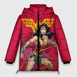 Куртка зимняя женская Wonder Woman, цвет: 3D-красный