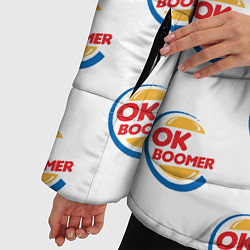 Куртка зимняя женская OK boomer logo, цвет: 3D-черный — фото 2